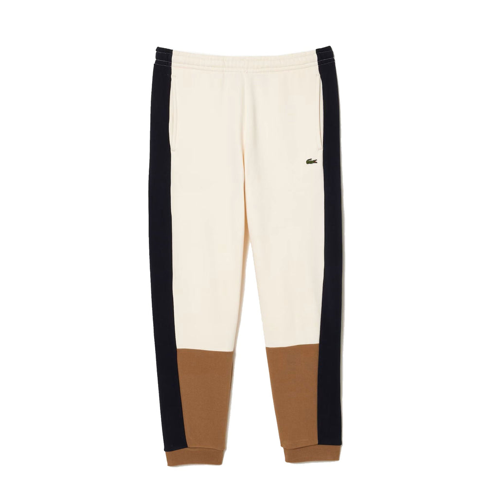 Lacoste Regular Fit Colorblock Men's Joggers Beige-Brown