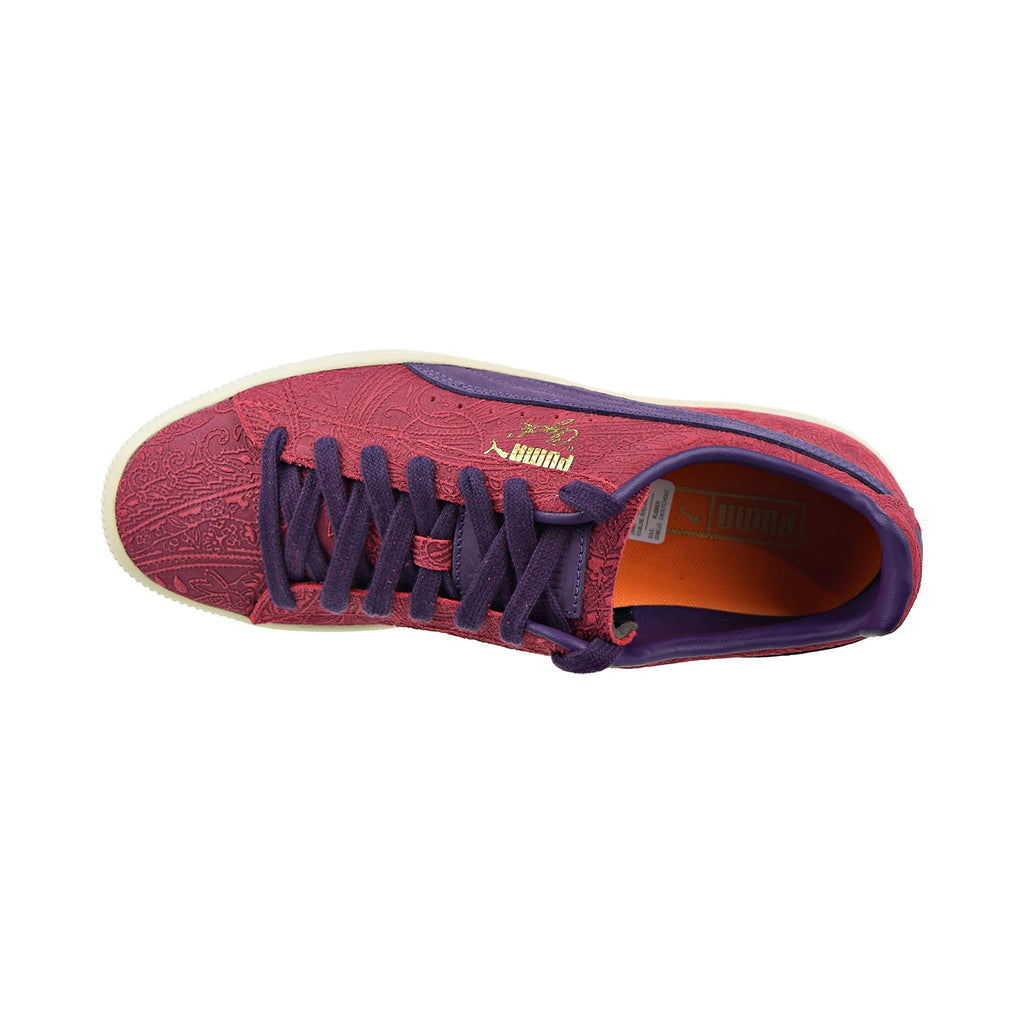 Puma Clyde Paisley Men s Shoes Barbados Cherry Indigo Whisper White