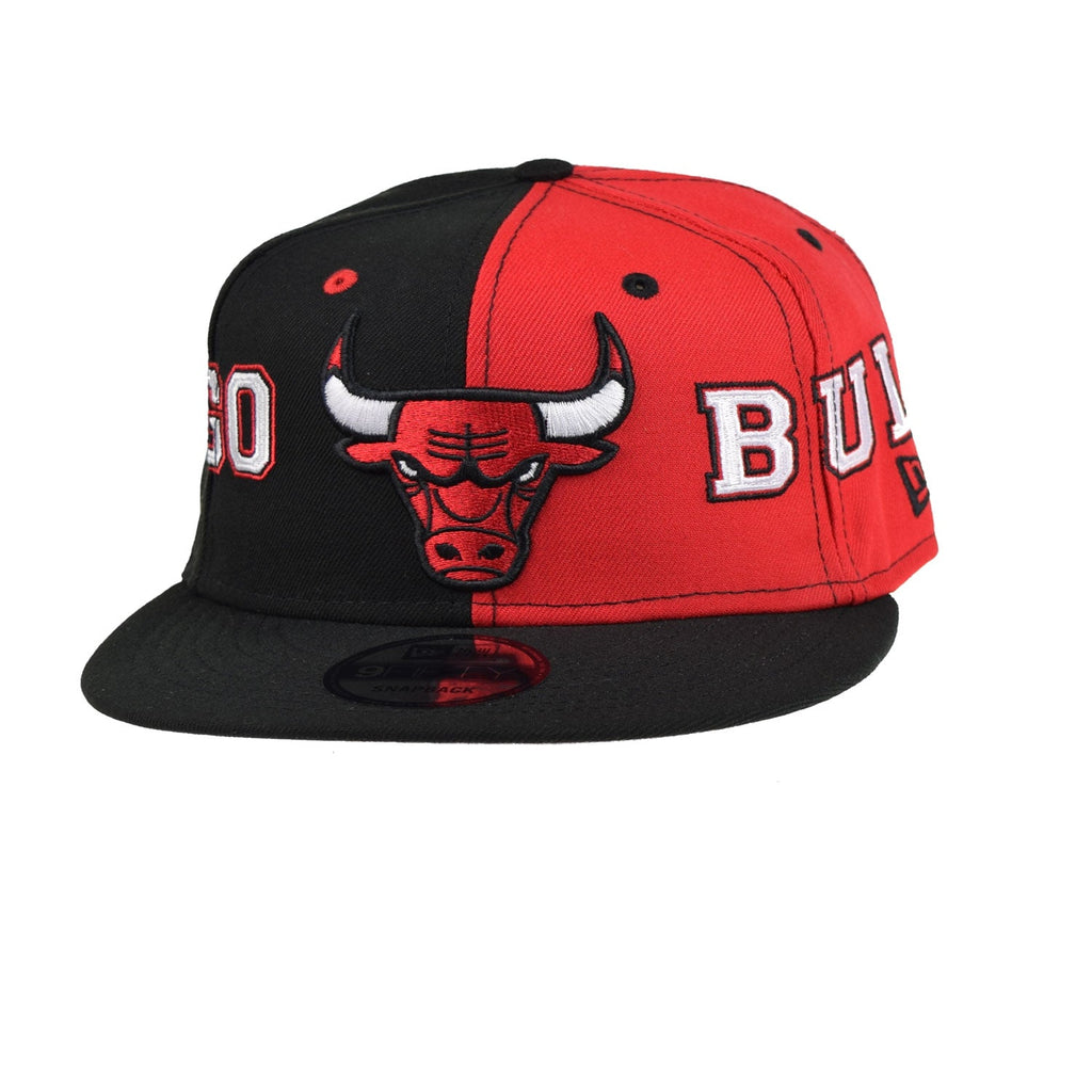 New Era NBA Chicago Bulls Team Split 9Fifty Men's Snapback Hat Black-Red