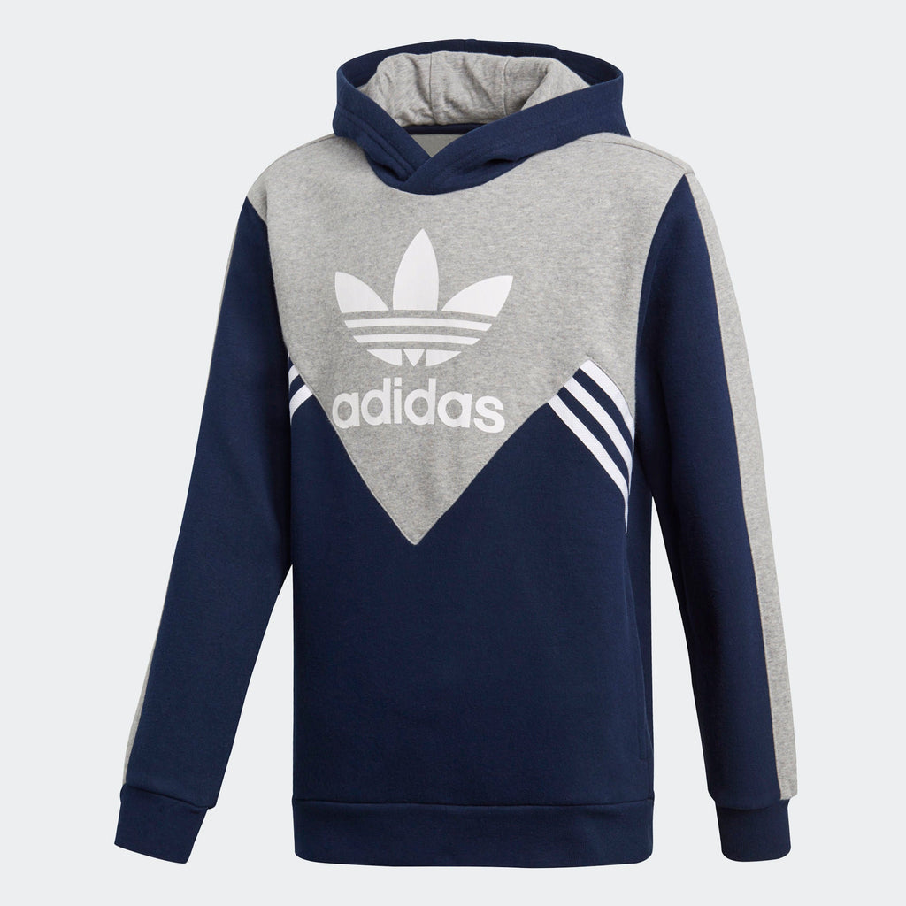 Boys NY Hea Grade – Hoodie Grey Originals Sports Adidas Navy/Medium Plaza School Trefoil