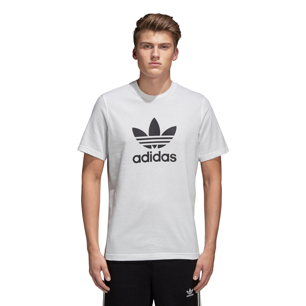 Adidas Men\'s Plaza Sports Tee Originals Trefoil White/Black – NY