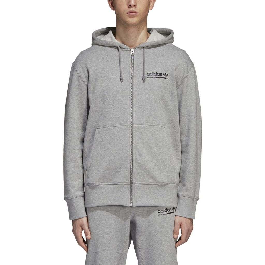 Adidas Men\'s Originals Kaval Full-Zip Hoodie Medium Grey Sports – Heather NY Plaza
