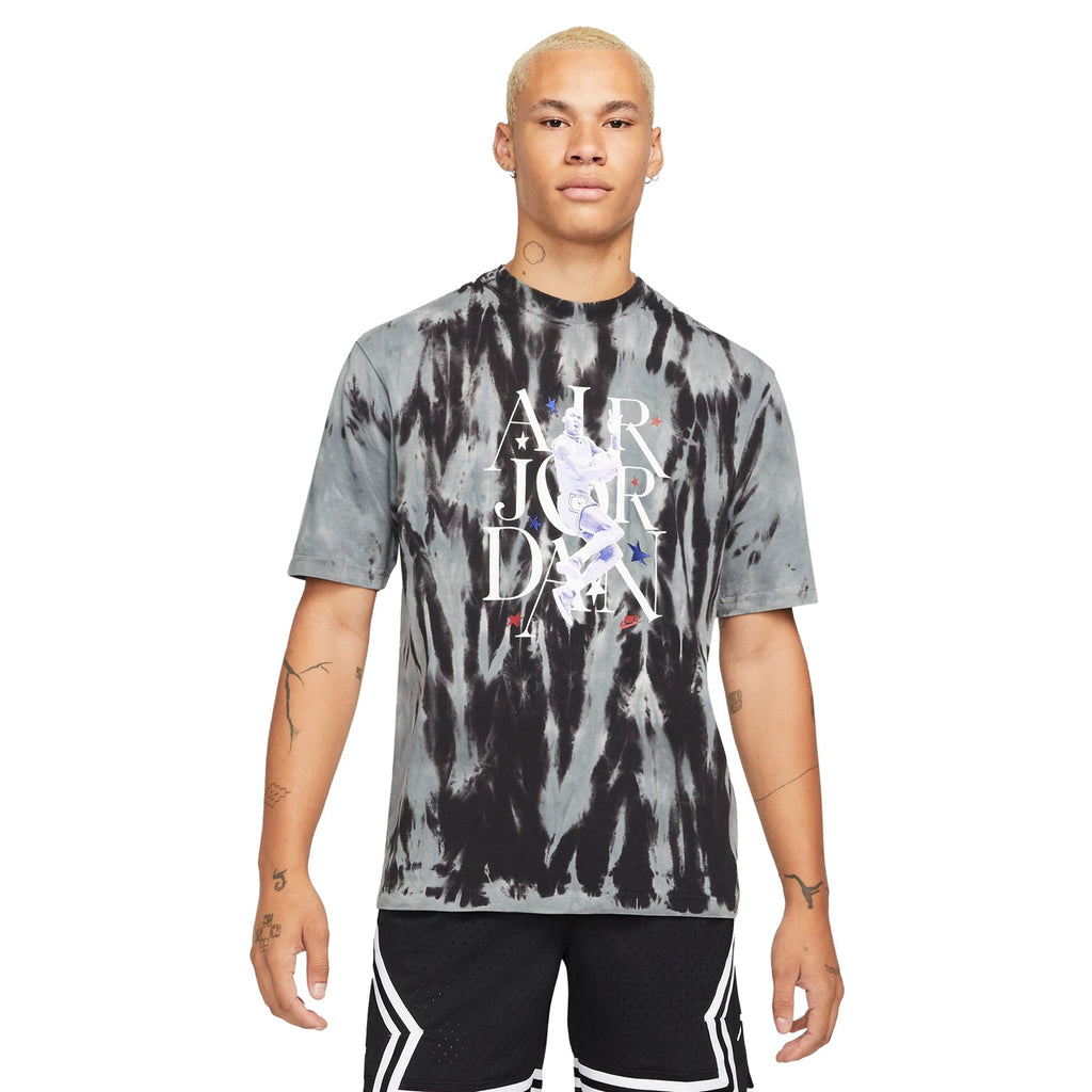 Air Jordan Sport DNA '85 Men's T-Shirt Grey-Black Tie Dye