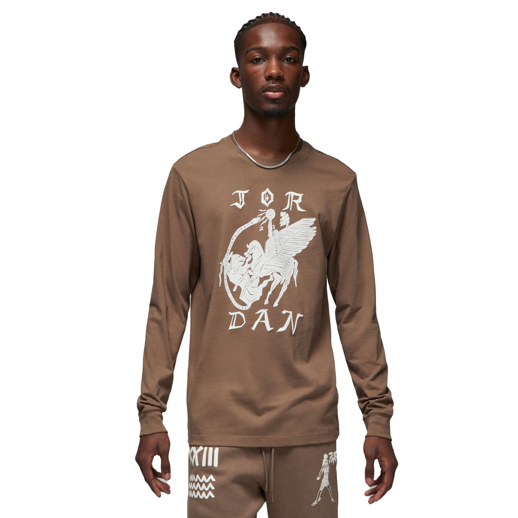 Jordan Artist Series by Umar Rashid Men's Long-Sleeve T-Shirt Palomino