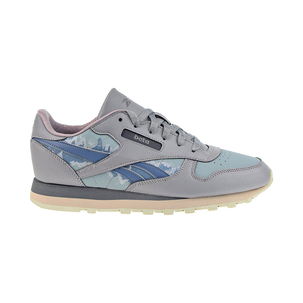 Reebok Jurassic World Classic Leather Big Kids Shoes Pure Grey 5 Teal Sports Plaza NY