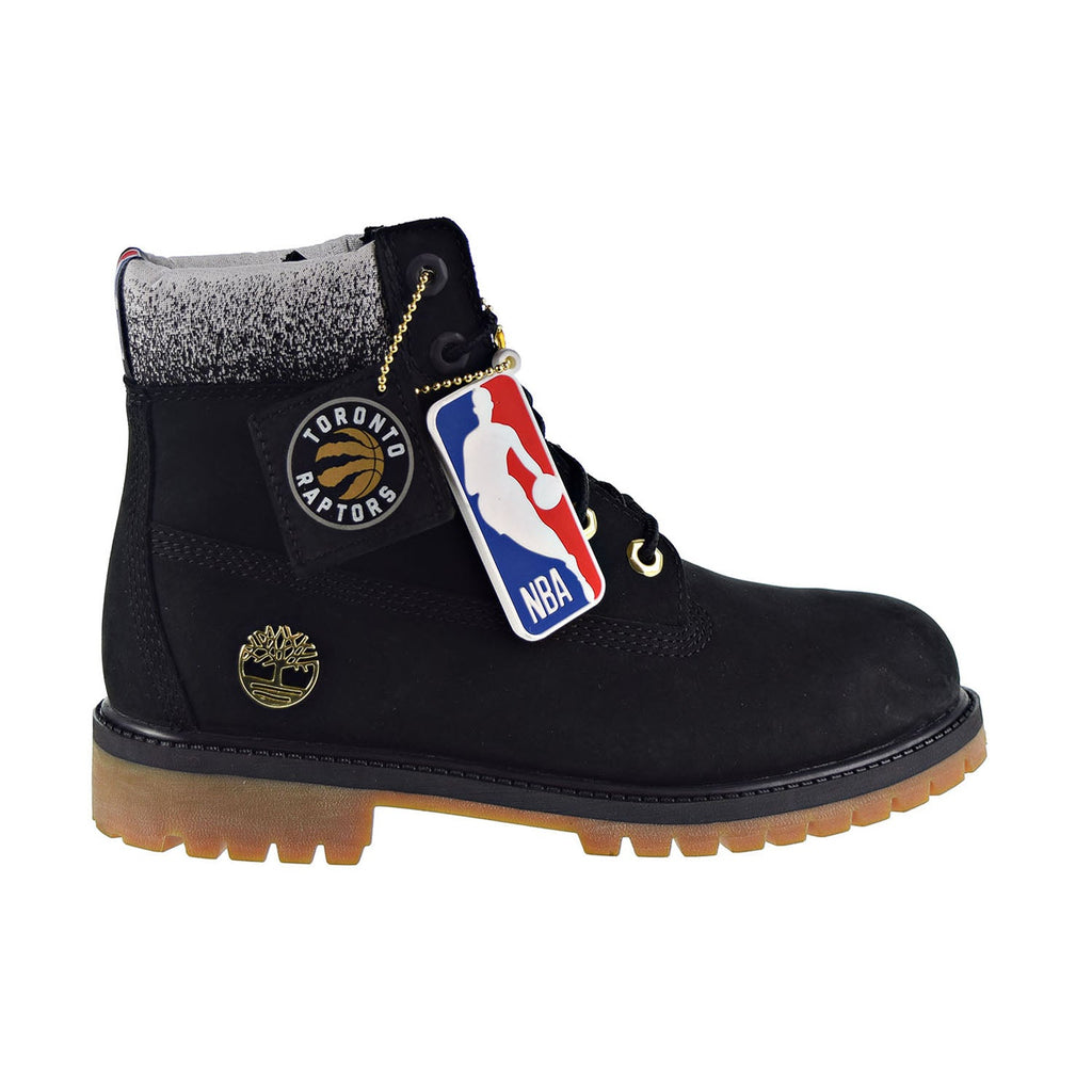 Timberland Toronto Raptors 6-Inch Premium Waterproof Big Kids' Boot Black Nubuck