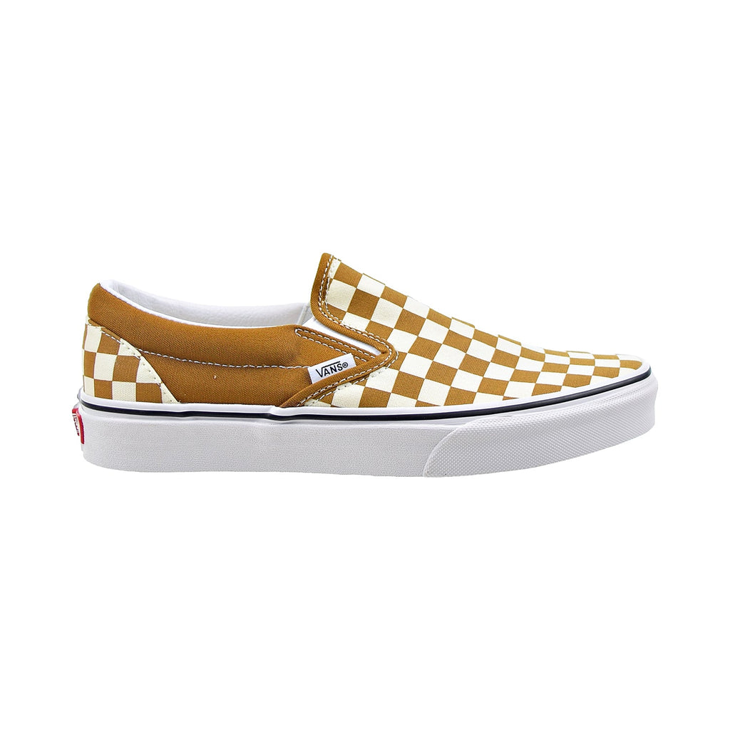 Vans Classic Slip-On 'Checkerboard' Men's Shoes Golden Brown-True White