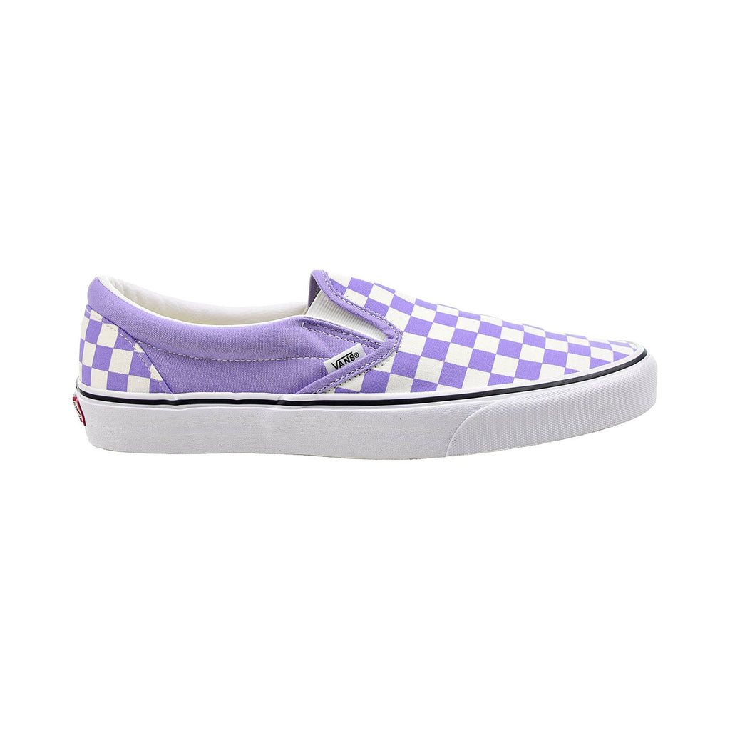 Vans Checkerboard Classic Slip-On Men's Shoes Violet Tulip-True White